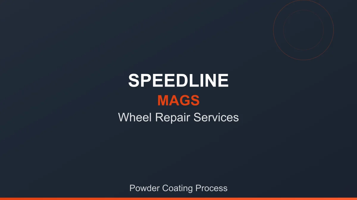 Professional powder coating service at Speedline Mags workshop